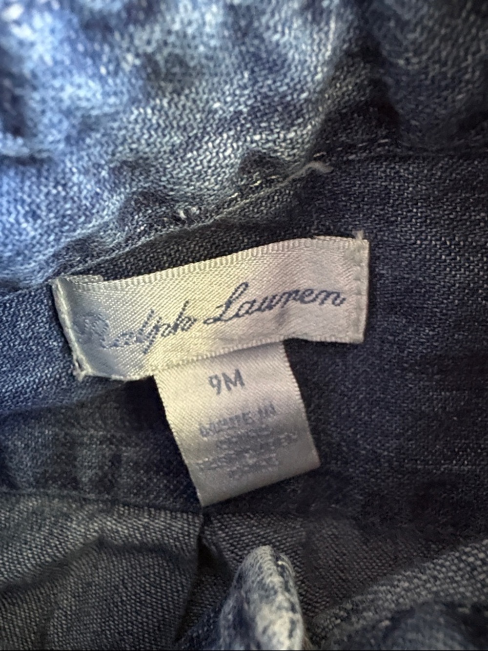 Ralph Lauren Baby Boy Denim Shirt 9m - Picture 3 of 6